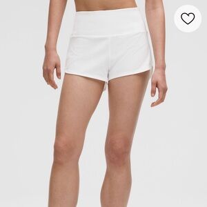 Lululemon White Athletic Shorts